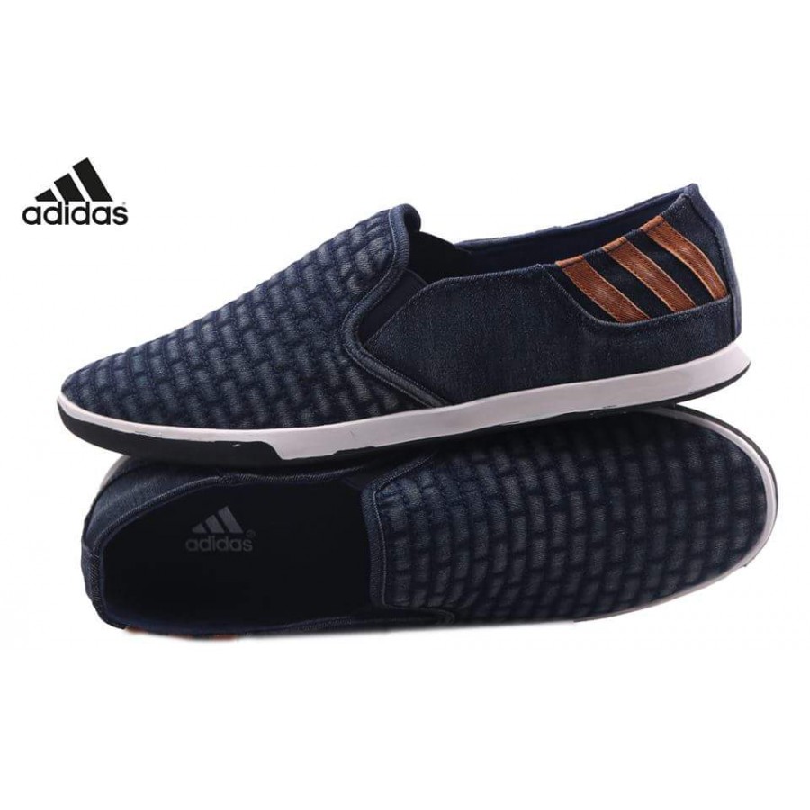 Adidas Blue Suede Back Striped Loafer 