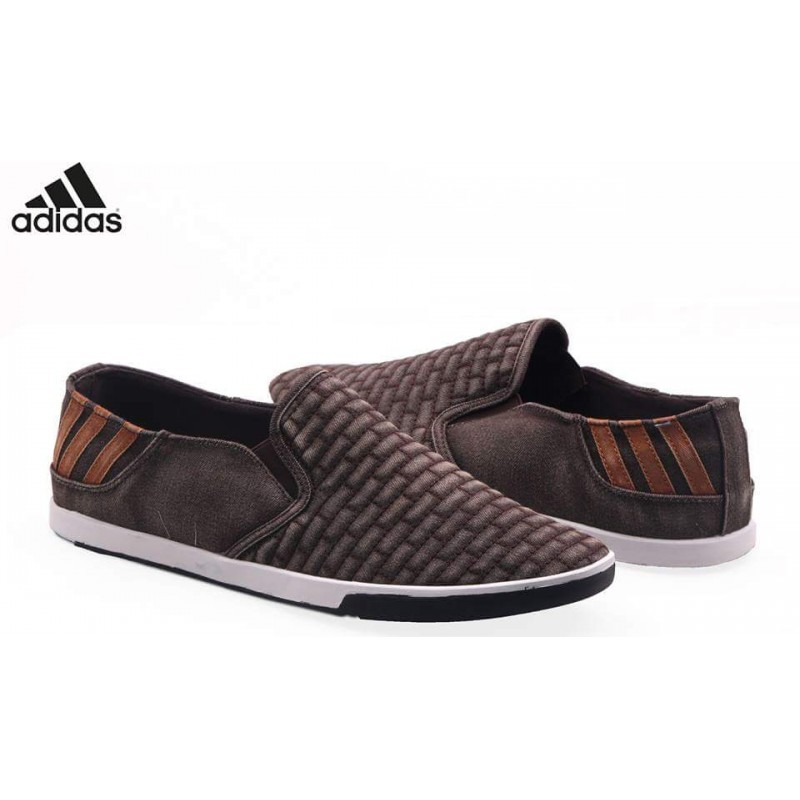 Adidas Brown Suede Back Striped Loafer 
