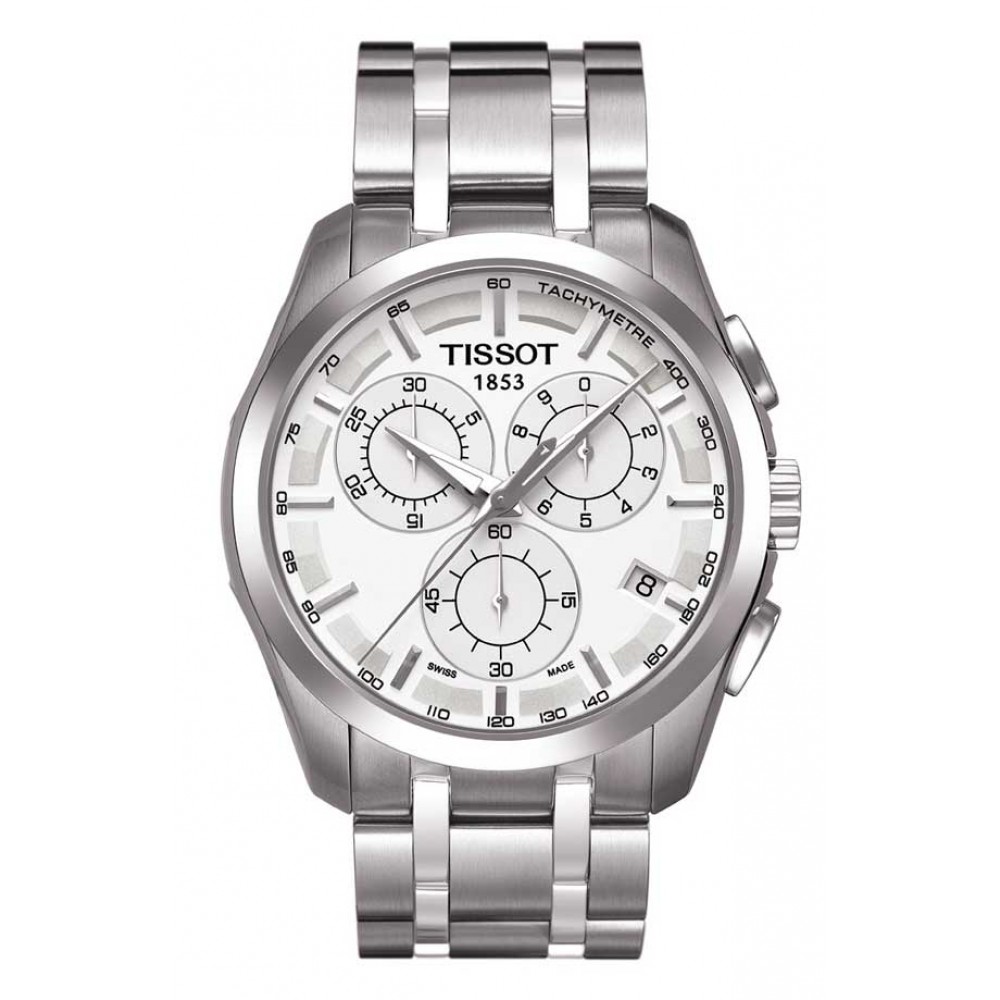 Watches for Men : Tissot 1853 Couturier Chronograph White Bracelet
