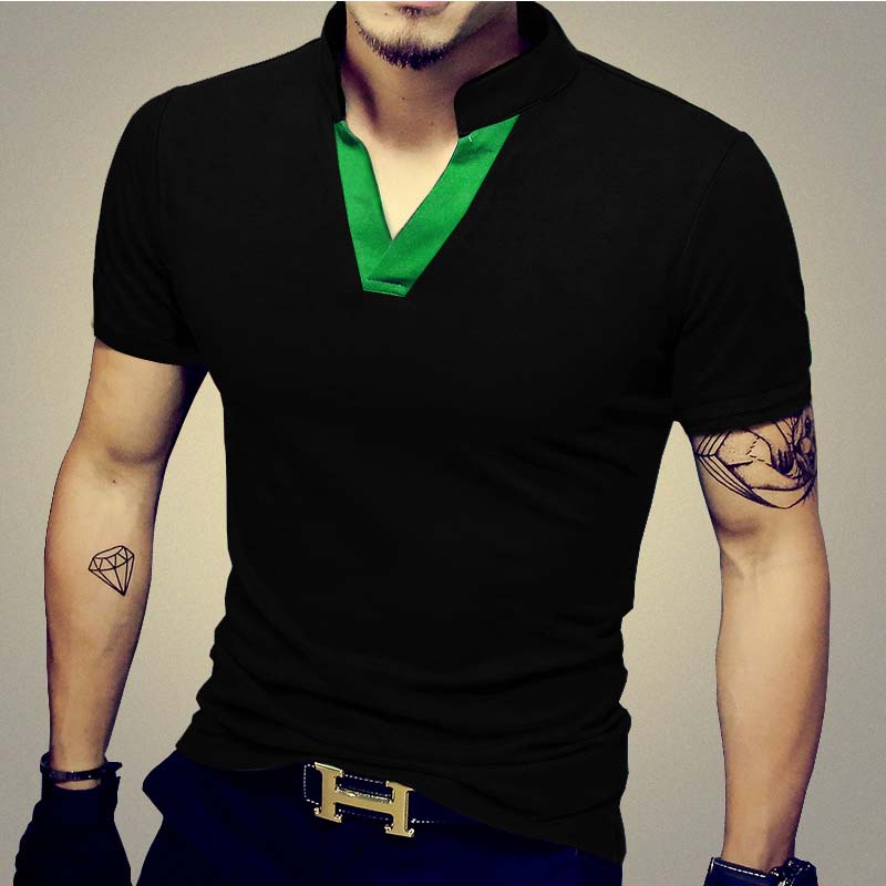 Men's Clothing : Pack of 3 Collar T-shirt Design 4